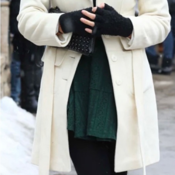 St Johns Bay White/cream Cashmere blend Pea coat - Picture 7 of 13